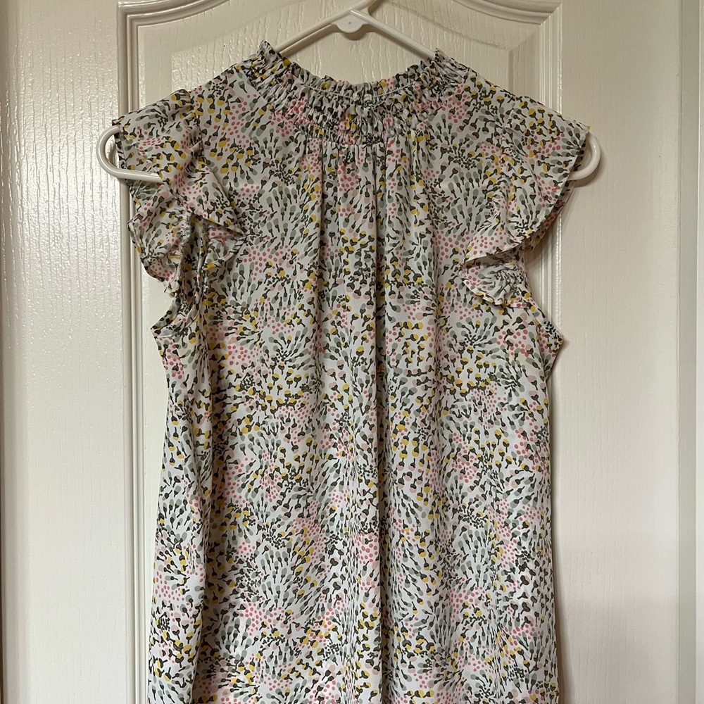 Floral Ruffle Sleeve Dress